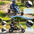 thumbnail image 4 of Gymax Pedal Go Kart for Kids 4-Wheel Ride On Toy w/ Steering Wheel & Safe Handbrake White, 4 of 10