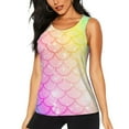 thumbnail image 2 of Haiem Fish Scale Workout Tank Tops for Women, Athletic Sports Slim-Fit Tank Tops, Compression Sleeveless Dry Fit Shirts,Athletic Shirt-Medium, 2 of 9