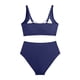 thumbnail image 4 of Conjunto de Trajes de Baño de Color Sólido de las Mujeres, una Pieza Plisada Conservadora con División Lateral para la Playa Y la Piscina, Trajes de Baño de Verano Modestos, 4 of 9