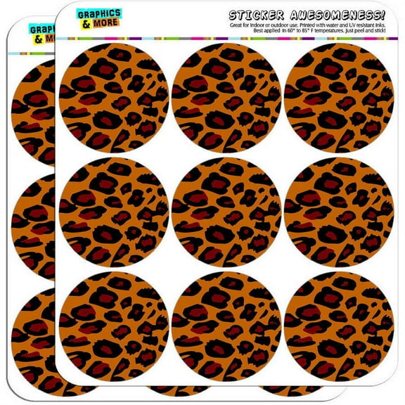 Leopard Animal Print 18 2" Planner Calendar Scrapbooking Crafting Stickers