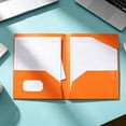 thumbnail image 2 of Two-Pocket File Folder with Inner Flap, Double Pocket Document Organizer Folder, Organizer Solution for Work Office Presentations (Orange, 9.5''x12''), 2 of 6