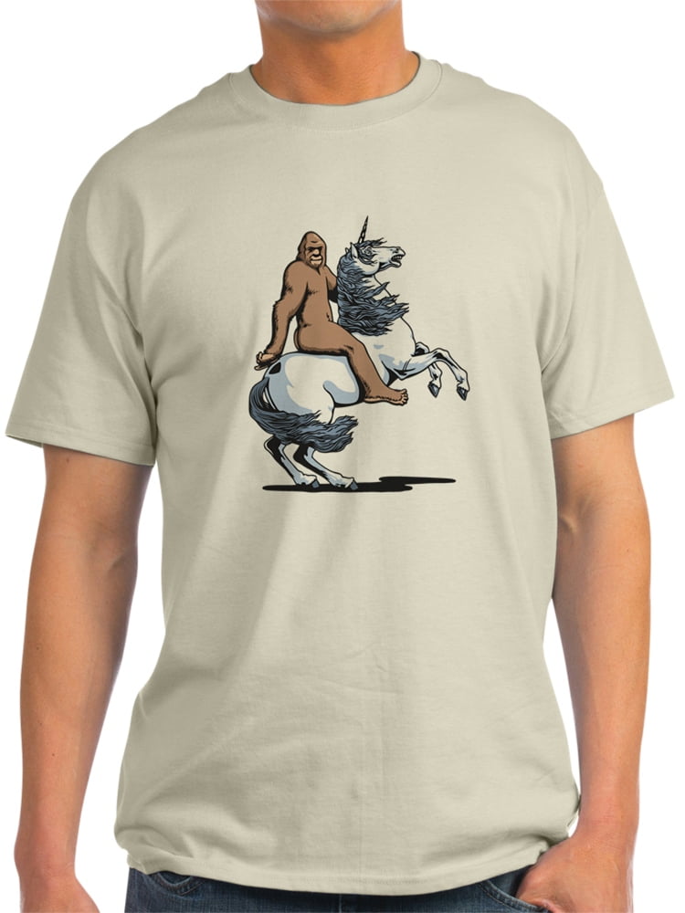 bigfoot riding a unicorn t shirt