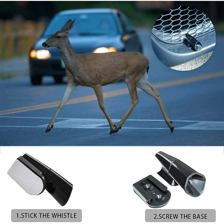 Pack of 2 Deer Whistles Wild Animal Warning Devices for Cars Car Animal  Warning Whistle Horn ABS Deer Sounder Ultrasonic Animal Repeller for Car