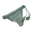 thumbnail image 2 of Breathable Low Rise Drawstring Hand Crochet Swimming Sunbathing Thongs Bikini, 2 of 11