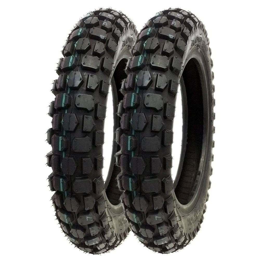 SET OF TWO Knobby Tire 3.00 12 Front or Rear Trail Off Road Dirt