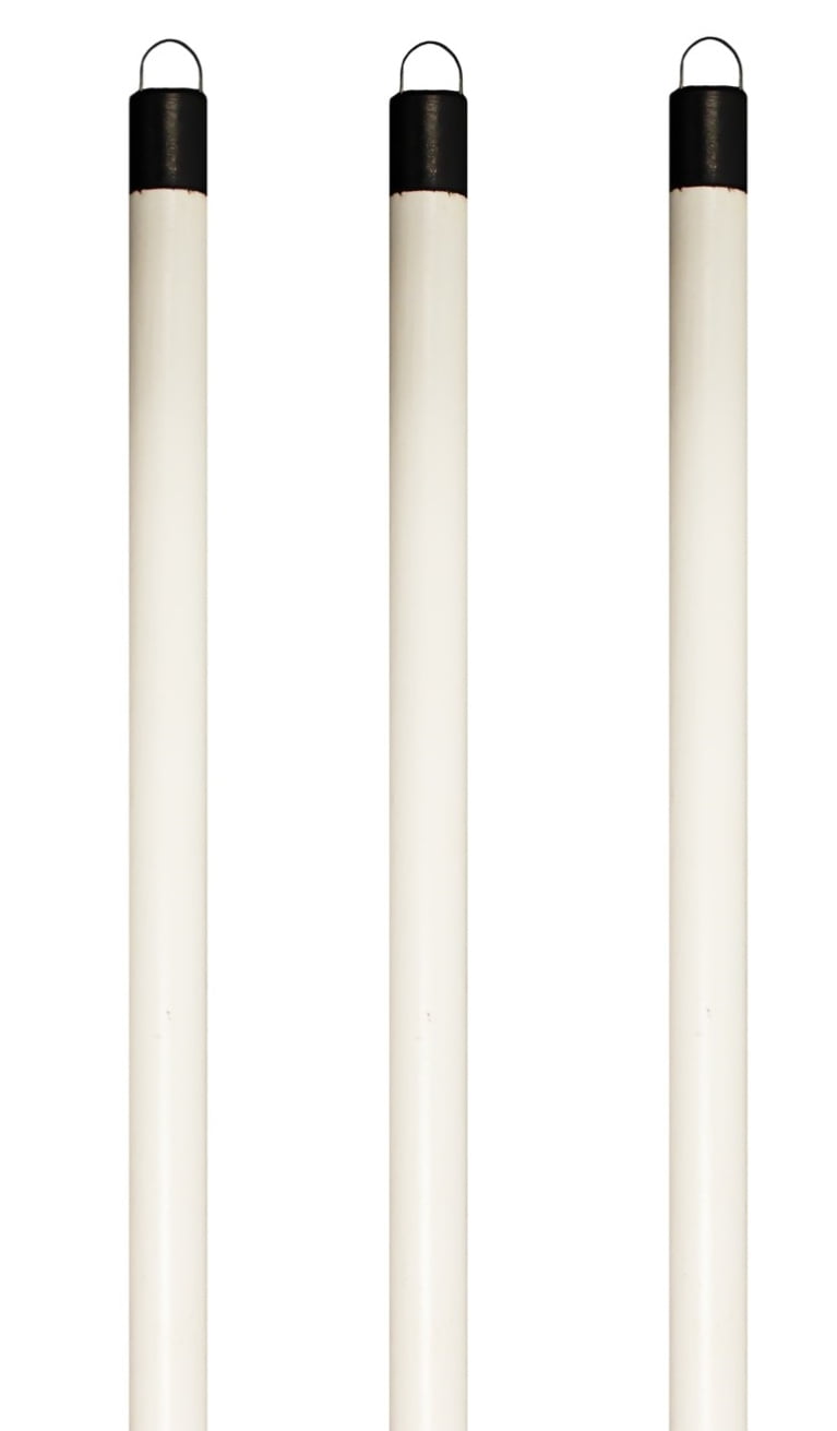 GMA Group 36 Inch Replacement White Wood Blind Tilt Wand Control Rod Drapery Rod Black Metal