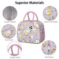 thumbnail image 4 of Lunch Bag Lunch Box for Women Reusable Insulated Lunch Cooler Bags,Large Capacity for Work Travel Picnic,Water-Resistant Pioneer Colorful Floral Lunch Tote Bag Gifts for Woman Mom Pink, 4 of 6