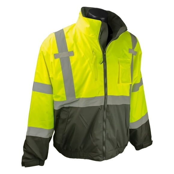 Radians SJ210B-3ZGS-4X Blouson Bomber Trois-en-un Deluxe Hi-Viz, 4TG, Hi-Viz Vert