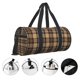 thumbnail image 3 of Balery khaki coffee plaid Bolsa de Gimnasio para Mujeres y Hombres, Bolsa de Viaje Impermeable, Bolsa de Fin de Semana con Compartimento para Zapatos y Bolsillo Húmedo, 3 of 6