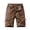 Coffee@GC@, variant on Men's Cargo Shorts Straight Leg Baggy Shorts for Men Trendy Elastic Waist Solid Color Soft Shorts With Pocket