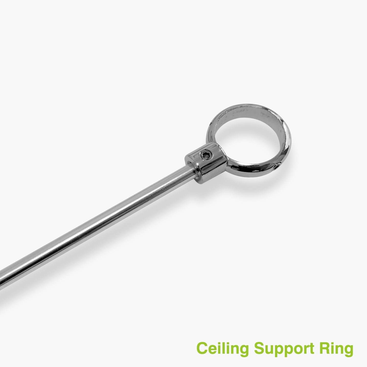 Naiture 48" Swivel Stainless Steel Shower Curtain Rod Ceiling Support with 1'' Loop, Chrome Finish