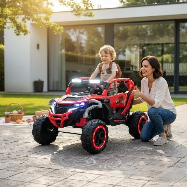 Montable Electrico 4 Motores Para niños Control Remoto y Luz
