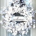 thumbnail image 3 of 15.7" White Dogwood Flower Wreath, 3 of 6