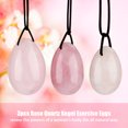 thumbnail image 3 of XYCCA 3Pcs Rose Quartz Yoni Egg Kegel Exercise Healing Crystal Stone-0820, 3 of 5