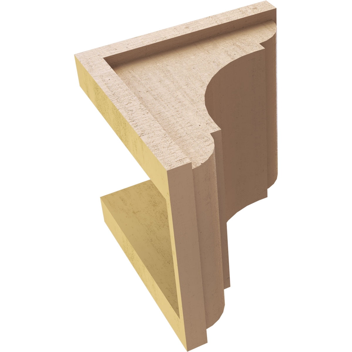 9"W x 9"D x 9"H Wide Bryant Rough Cedar Woodgrain TimberThane Corbel, Primed Tan