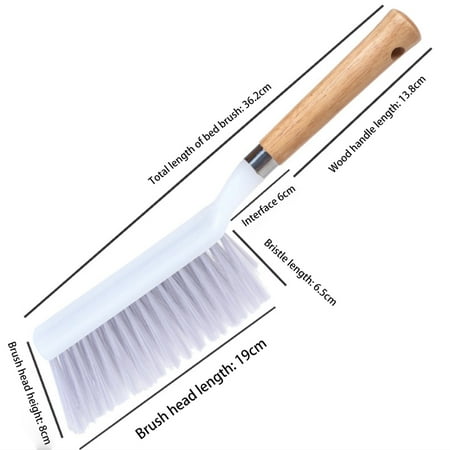 

Bed Dusting Cleaning Brush with Wooden Handle-Soft Bristles for Cleaning Car Bed Couch
