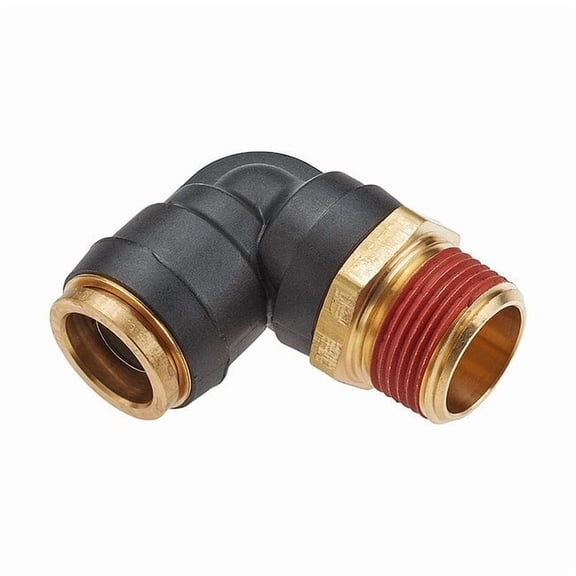 Legris Swivel Elbow,Pipe 1/2",Tube 3/8" VS369PTCR-6-8