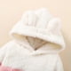 thumbnail image 3 of 0-2 Years Newborn Baby Girl Fluff Hooded Clothes Set Long Sleeve Hoodie Top + Pant Autumn And Winter Warm Daily 2pcs Outfit 26-27s, 3 of 5