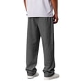 thumbnail image 5 of Nestiefly Mens Cotton Linen Pants, Casual Fabric Loose Comfort Trousers Drawstring Pockets Golf Pants Dark Gray L, 5 of 6