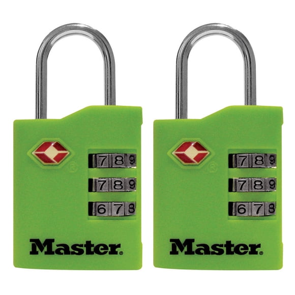 Candado para equipaje Master Lock 4684T, 4 cm de alto x 1,6 cm de ancho x 3,5 cm de largo