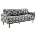 thumbnail image 3 of Christopher Knight Home Modern 75.75" Loveseat Sofa, Chenille Couch with Cushion and Wooden Legs, Green Floral, 3 of 13