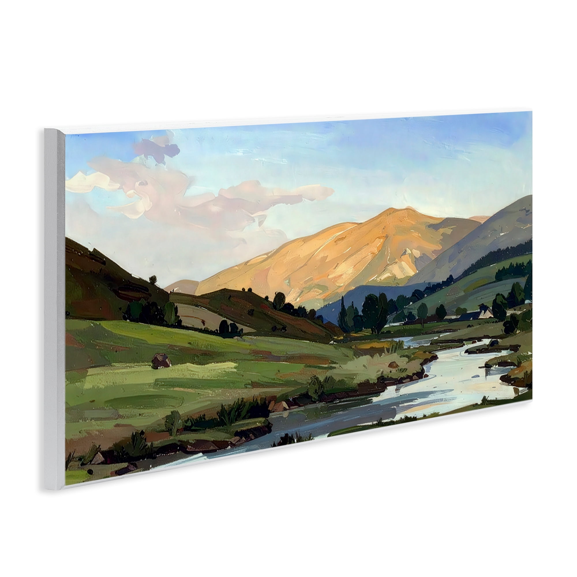 Stupell Industries Across The Valley Landscape Wall Plaque Art, design by Alonza Saunders
