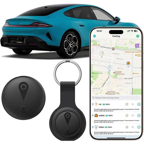 CUDIAO Gps Tracker for Vehicles, No Subscription Or Sim Required(Ios Only), Hidden Vehicle Locator, Magnetic Waterproof, Accurate Tracking, 365-Day Battery Life,(F18B)