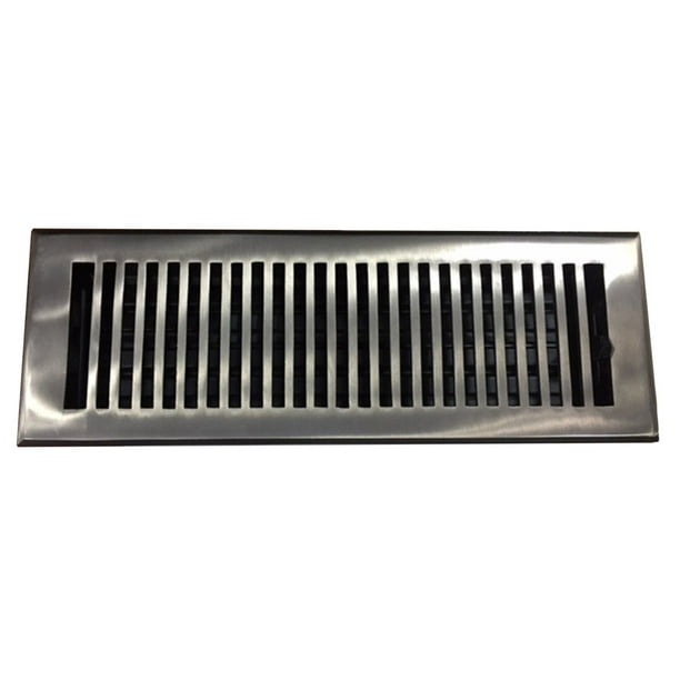 6" x 12" Brushed Nickel Madelyn Carter Contemporary Floor and Wall