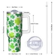 thumbnail image 3 of 1pc Shamrock 40oz Tumbler with Straw & Handle - Insulated Stainless Steel Cup | Holiday Gift for Man Women (Christmas, Valentine's, Birthday), 3 of 5
