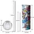 thumbnail image 5 of 20oz Butterfly Blue Pink Wing Pattern Skinny Tumblers Stainless Steel Tumbler with Lid and Straw,Vacuum Insulated Double Wall Travel Tumbler Cups with Cleaning Brush for Coffee,Tea, 5 of 6