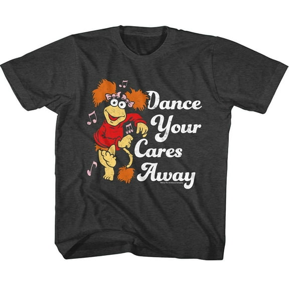 Fraggle Rock Dance Your Cares Away Vintage Smoke Youth T-Shirt
