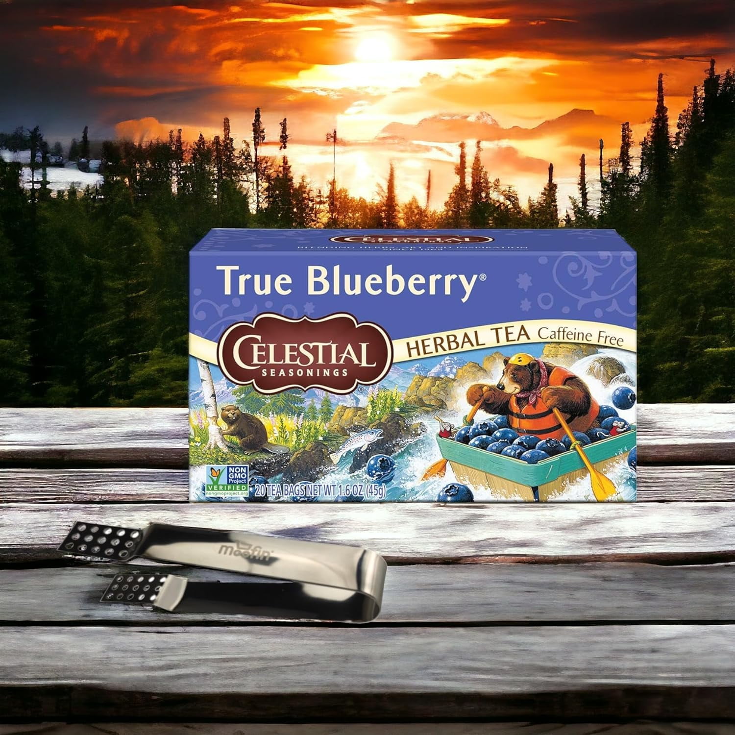 Celestial Seasonings True Blueberry Herbal Tea Bags, 20 Ct Pack Of 6