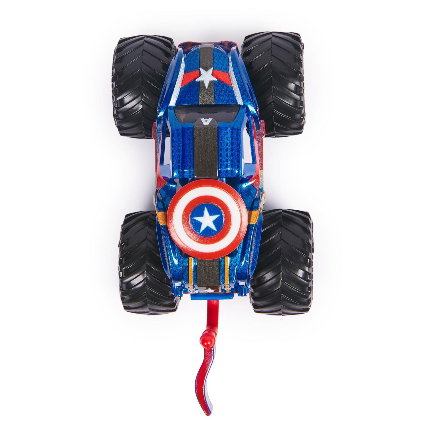 Monster Jam, Monster truck Marvel Captain America officiel, véhicule en métal moulé, échelle 1:64, jouets de super-héros pour garçons à partir de 3 ans
