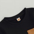thumbnail image 5 of HCNTES Baby Boy Winter Clothes Baby Outfits Boy Fall 6 12 18 24 Months 2T 3T Boy Clothes Waffle-knit Color-blocked Trendy Pocket Sweatshirt Hoodie Drawstring Trousers Pants Suit, 5 of 7