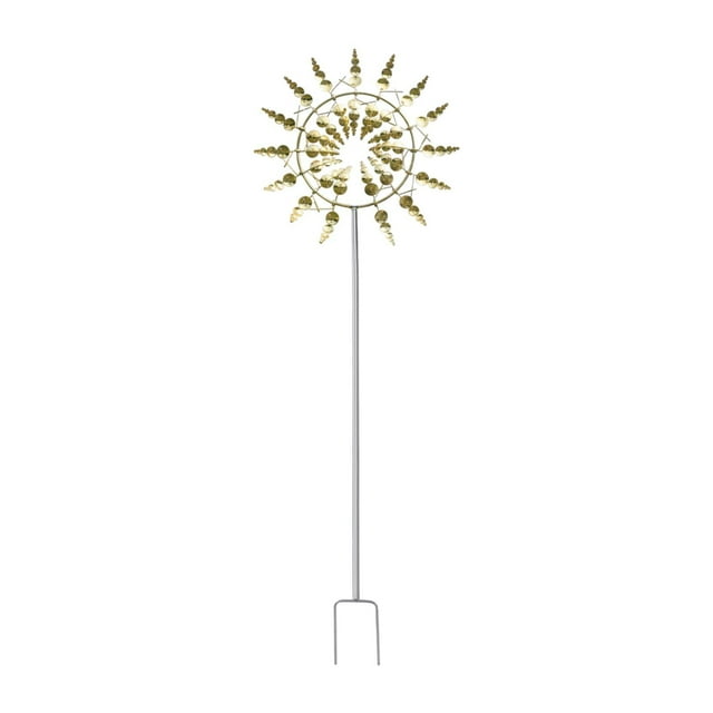 Metal Windmill Decoración del jardín Cattador de viento Multipureze Multipurez Servirle de rodamiento de bolas de construcción ORNAMENTO de Dorado