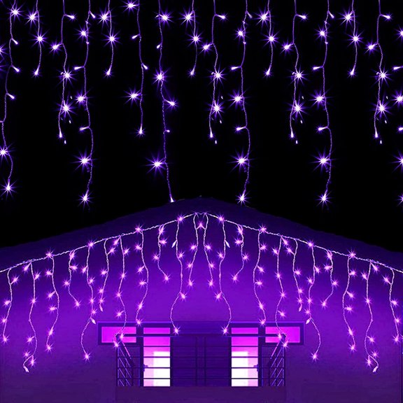 Icicle Lights Outdoor Christmas Decor,13FT 120LED 8 Modes Icicle Christmas Lights,Icicle String Lights,Waterproof Fairy Lights, for Wedding Party Christmas Holiday Decor