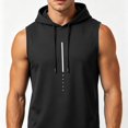 thumbnail image 5 of Stamzod Sleeveless Hoodies for Men Summer Casual Muscle Fit Hooded Sweat Shirt Oversized Workout Hoodie Gym Clothes for Men Black XL, 5 of 7