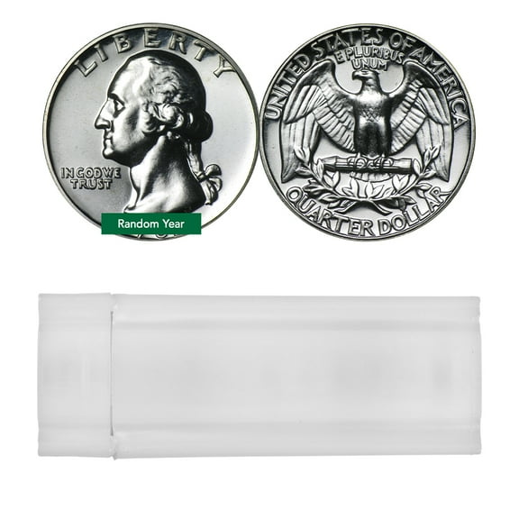 90% Silver Washington Quarters - 40-Coin Roll Proof