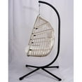 thumbnail image 5 of Modern Outdoor Egg Chair with Stand, Patio PE Rattan Swing Chair, 2 Available Color, 5 of 12