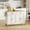 White, variant on ZIVACATE Kitchen Island on Wheels with Wood Drop Leaf and Storage Rolling 53 in Kitchen Carts Black