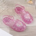 thumbnail image 5 of Gyujnb Girls Heart Sequin Jelly Sandals Soft Sole Casual Footwear,Adjustable Buckle Strap Closed Toe Water Shoes (Toddler, Little Girls),4-4.5 Years, 5 of 8