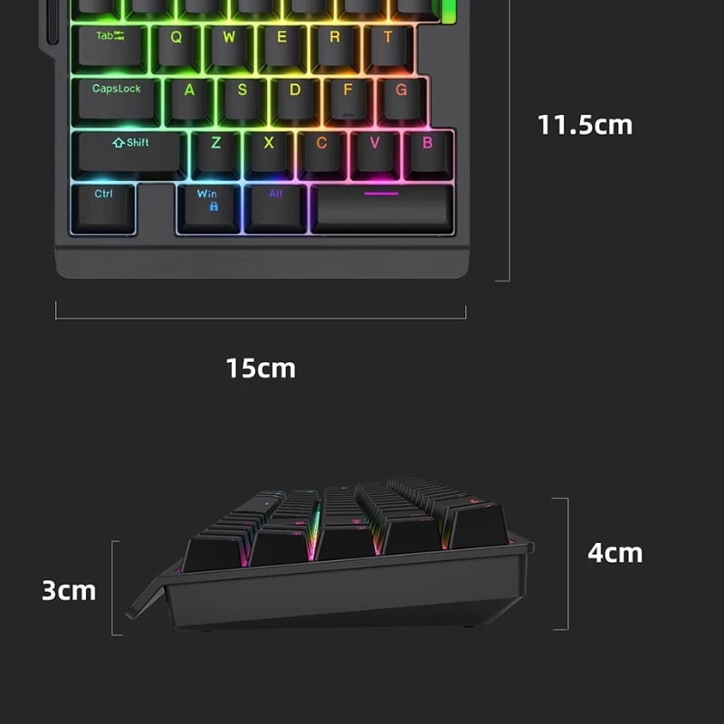 ZUOYA One Handed Magnetic Switch Gaming Keyboard, 8K Polling Rate Rapid Trigger Snap Tap for Valorant PC