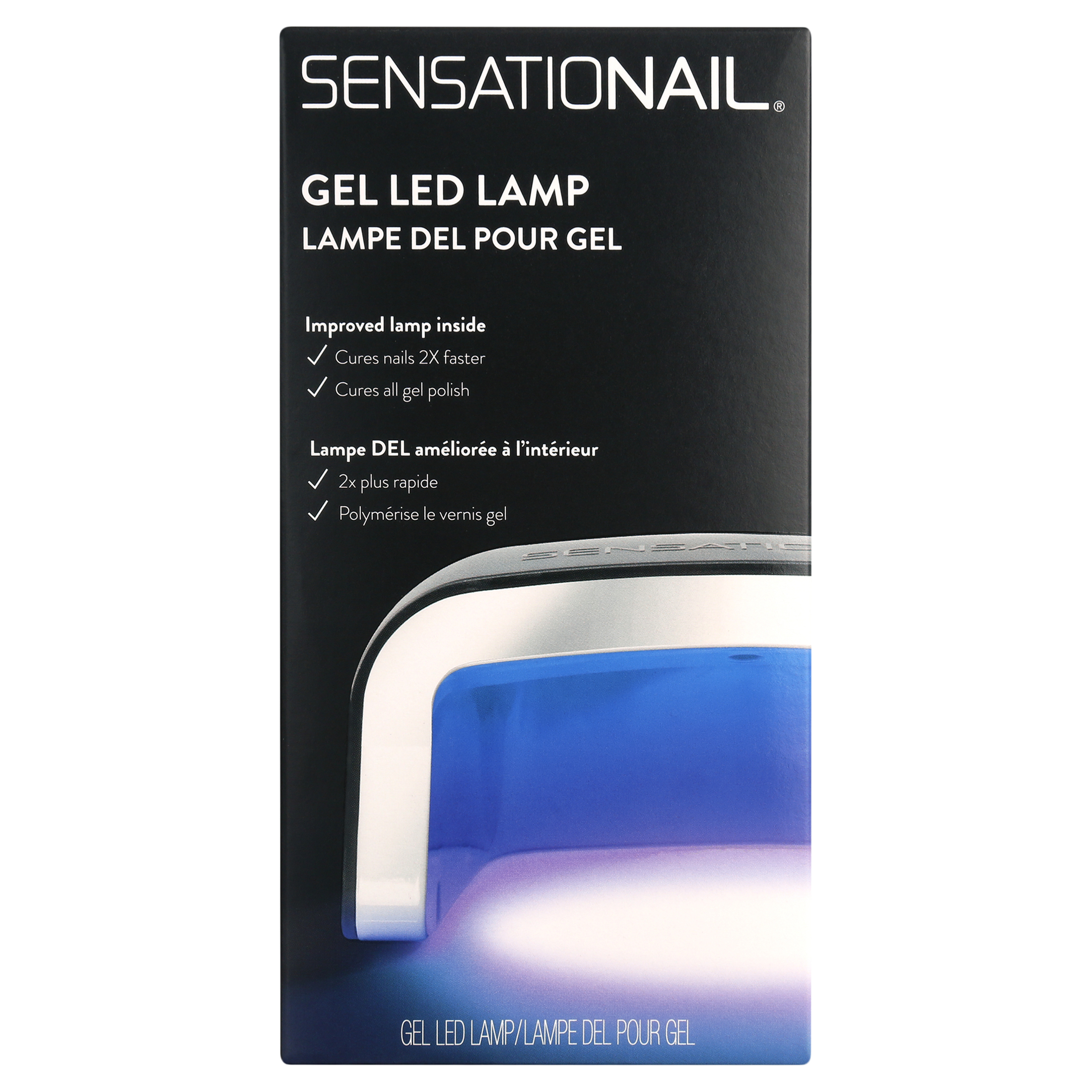SensatioNail LED Gel Nail Polish Lamp (Black), 15 & 30 Second Timers - image 4 of 9