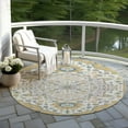 thumbnail image 6 of Addison Rugs Chantille Indoor/Outdoor Traditional Vintage Gold Washable Round Rug, 8' x 8', 6 of 6