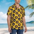 thumbnail image 2 of Lsque Retro Vinyl Records pattern Hawaiian Shirt for Men, Unisex Summer Beach Casual Short Sleeve Button Down Shirts-Large, 2 of 9