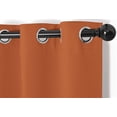 thumbnail image 4 of Window treatment curtain thermal insulated blackout size 28" wide X 36" length for kitchen bathroom décor short window 1 panel orange color top grommet K30, 4 of 4
