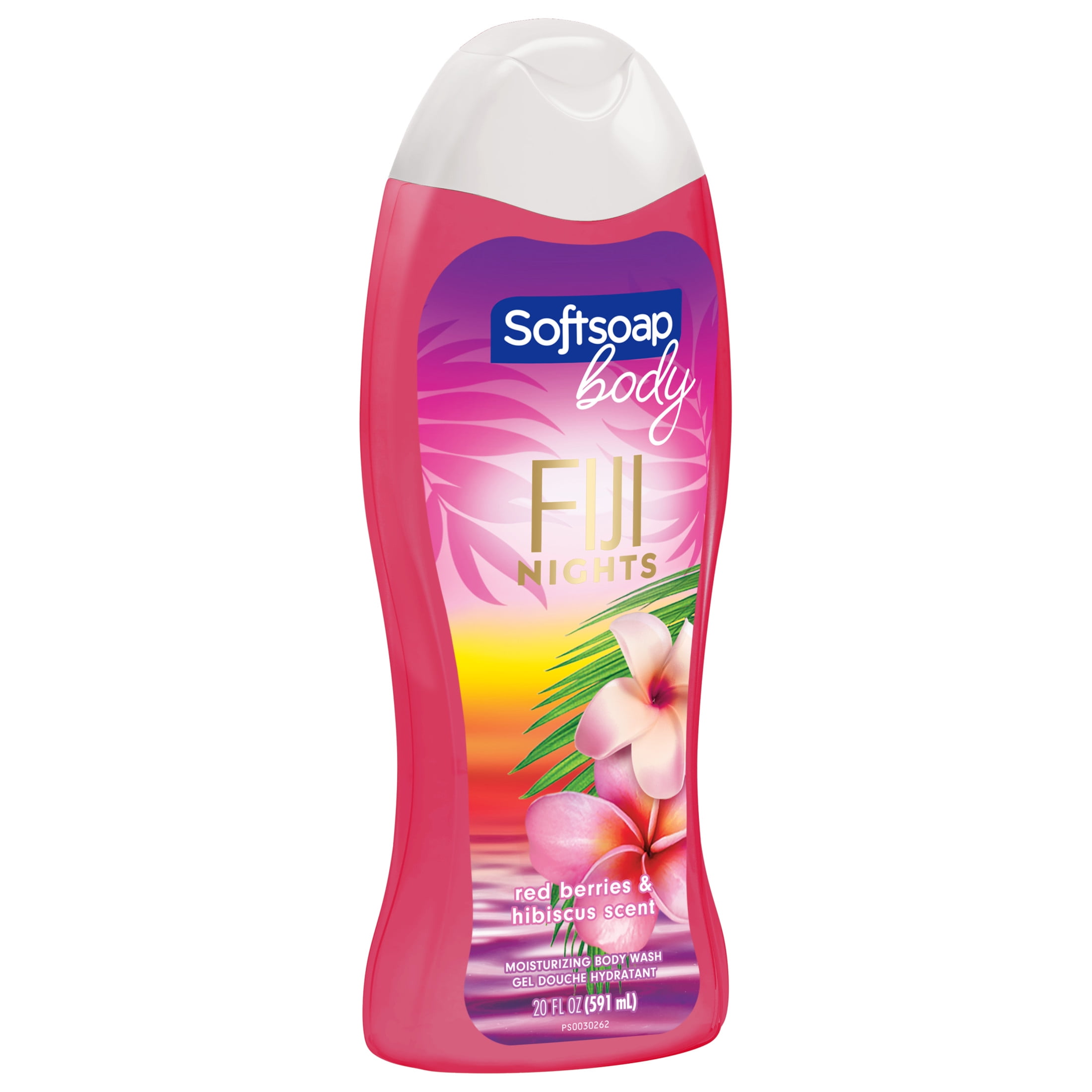 Softsoap Fiji Nights Body Wash for Dry Skin, Red Berries and
