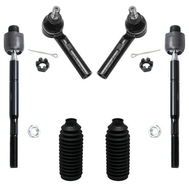 Detroit Axle - Front 6pc Tie Rods Kit for 03-09 Toyota 4Runner Lexus GX470, 07-09 FJ Cruiser, 4 Outer Inner Tie Rod Ends 2 Boots 2007 2008 2009 Replacement