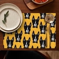 thumbnail image 4 of Boston Terrier Summer Placemats Table Placemats Set Of 6-Linen Kitchen Washable Placemats Table Mats 11.8"x17.7"Non-Slip Heat Resistant, 4 of 5