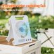 thumbnail image 4 of Portable Folding Solar Powered Fan with LED Lantern for Camping,Tents,Fishing, Beach, Car, Home Outdoor Activities White, 4 of 5
